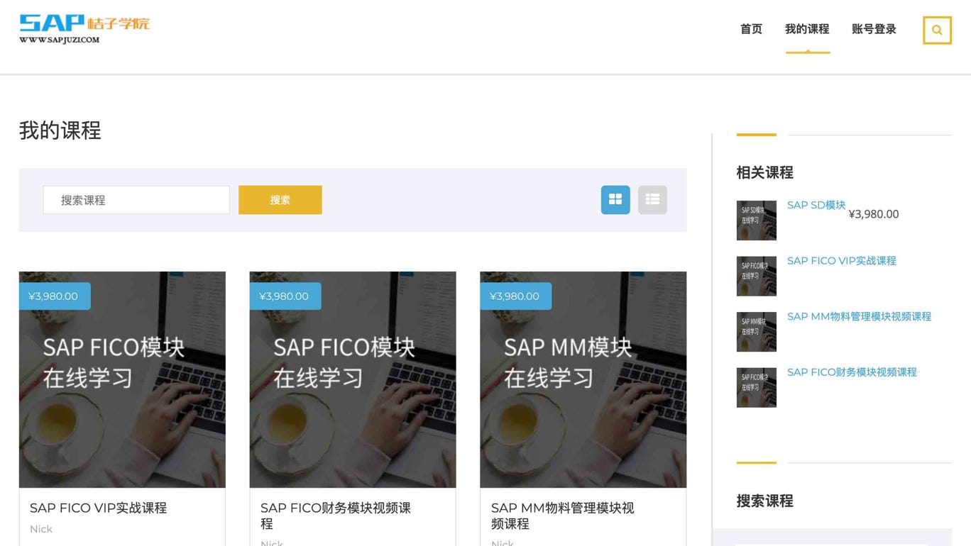 SAP在线学习系统第二页